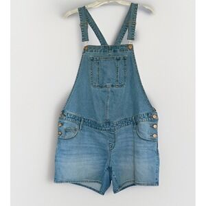Isabel Maternity by Ingrid & Isabel Denim Shortall size 8 Blue‎ Overall Shorts